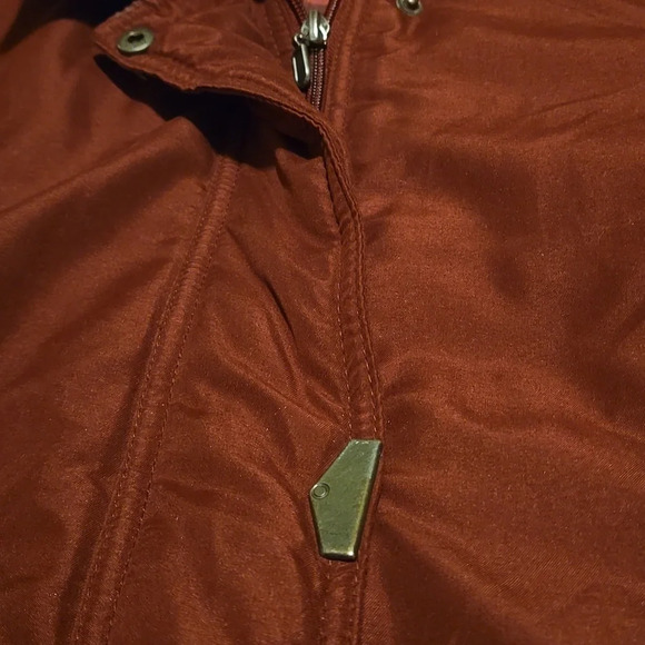 Tudor Court Warm Winter Filled Jacket Burgundy 4-pocket Snap Zip Women size M - Picture 8 of 14